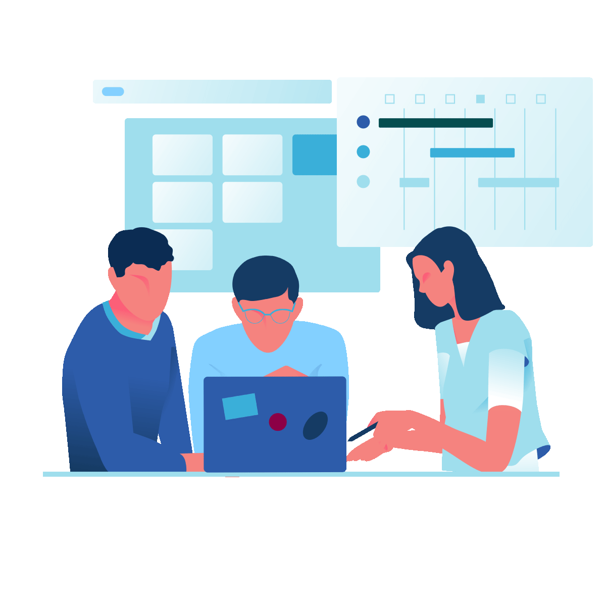 Team working together